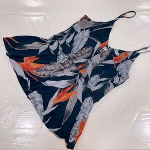 Patrons of Peace Navy and Orange Floral Top